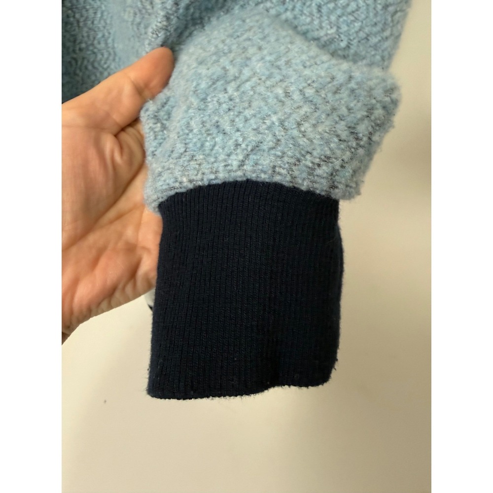 Patagonia Sweater Women's Small Wool Blend Woolyester Quarter Zip Blue Gorpcore - Picture 4 of 12